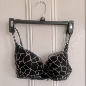 Giraffe print push up bra